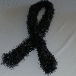 Handmade Scarf. Black & Gray. 58"x3"